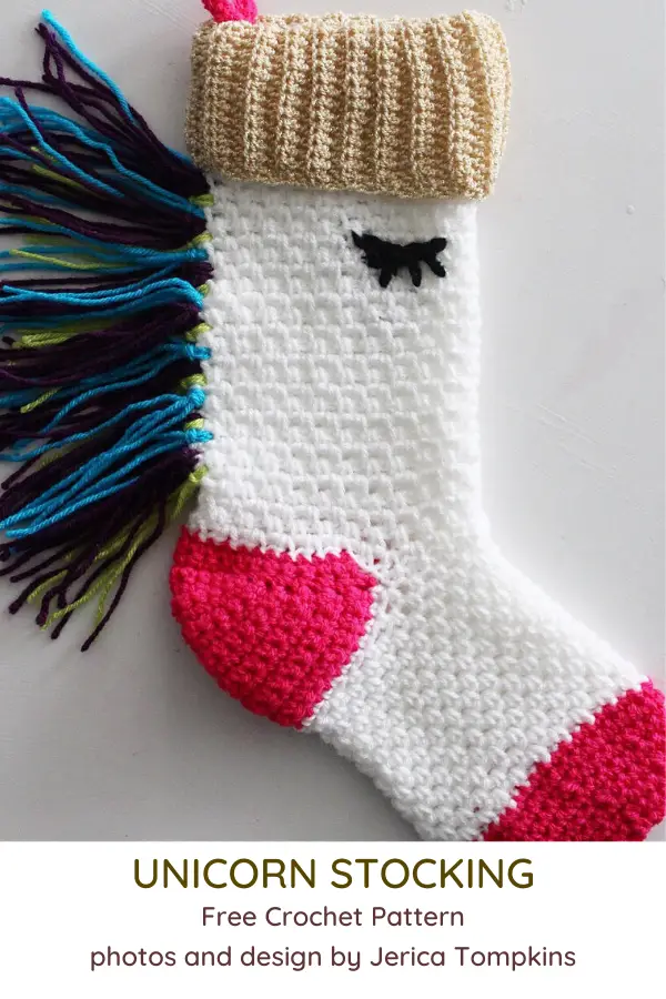 Unicorn Crochet Stocking Pattern
