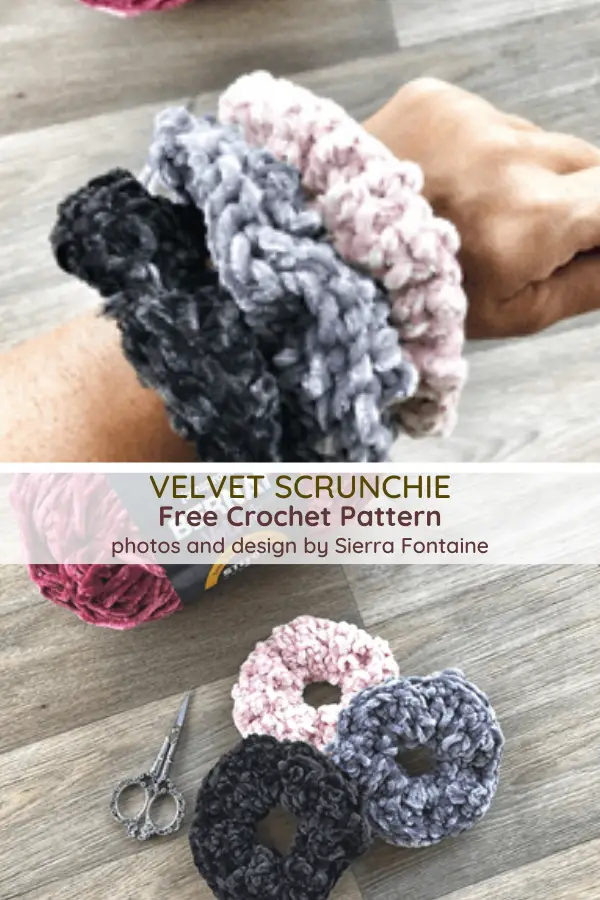 Free Crochet Velvet Scrunchie Pattern