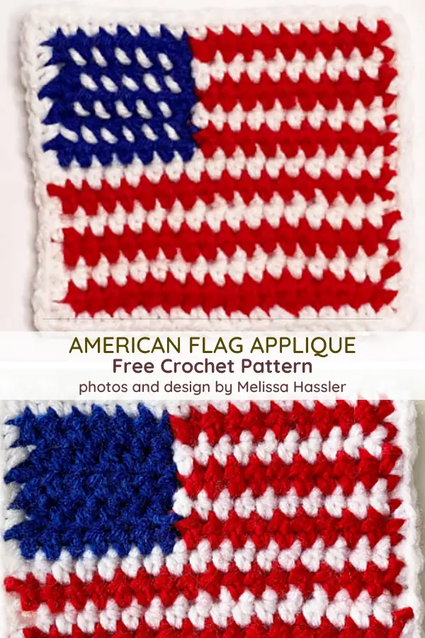 American Flag Applique Free Crochet Pattern
