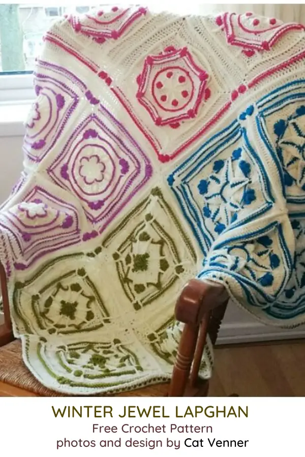 Winter Granny Square Blanket Crochet Pattern