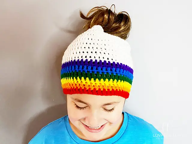 Messy Bun Beanie For Toddler, Child And Adult