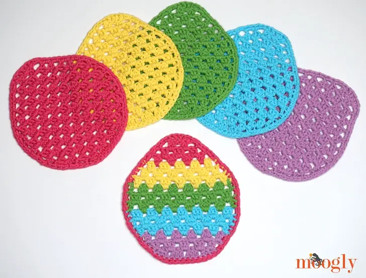 Easter Egg Granny Washcloth- Quick To Work Up And Super Fun!