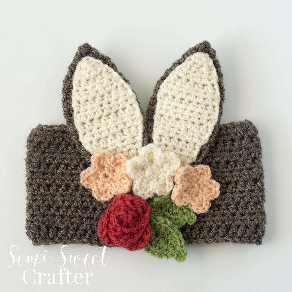 Crochet Easter Floral Bunny Headband Free Pattern