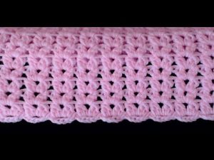 Double Cluster V Stitch Crochet Blanket