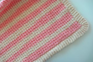 Easy Striped Crochet Blanket Pattern- It’s Just One Row Repeat