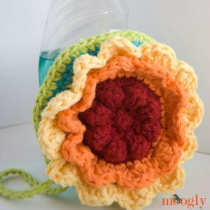 Cutest Flower Scrubby Dishcloth Crochet Pattern
