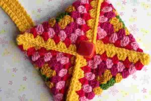 Crochet Granny Triangle Clutch