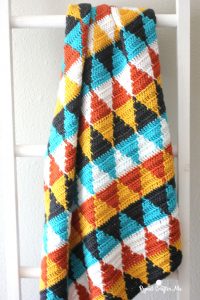 Multicolor Crochet Triangle Blanket Pattern