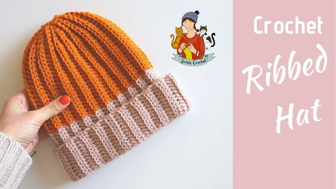  Beginner Ribbed Crochet Hat- 5 Easy Free Crochet Hat Patterns For Men