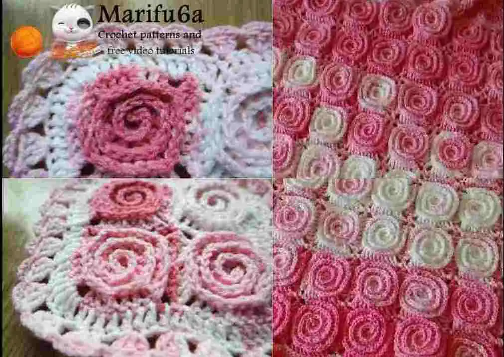 Beautiful Spiral Crochet Flower Afghan Pattern (Video Tutorial)