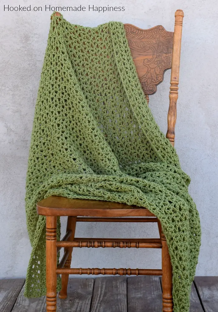 Easy 1 Row Repeat Throw Blanket Crochet Pattern