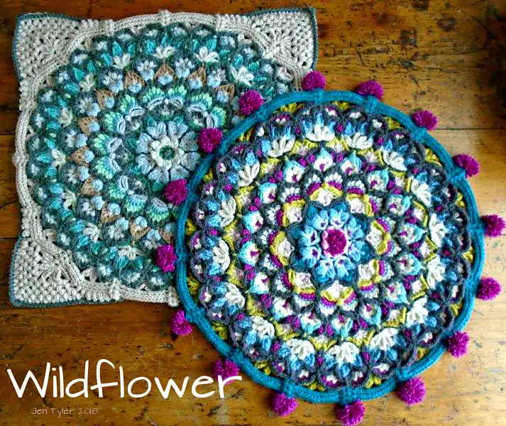 Gorgeous Crochet Cushion Cover With Flowers