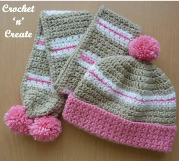 Cutest Crochet Hat Scarf Combo Pattern For Kids Knit And Crochet Daily