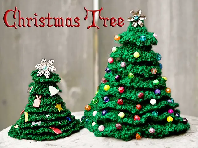 Tiny Crochet Christmas Trees- Crochet Christmas Trees Free Patterns