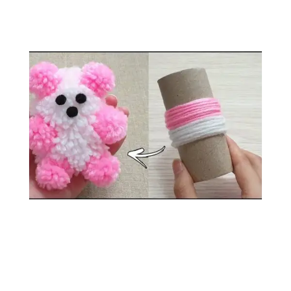 How To Make A Teddy Bear From Your Scrap Wool...And It Takes Less Than 1 Hour!