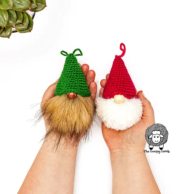 Super Quick And Easy Crochet Gnome Ornament Free Pattern