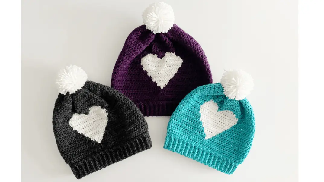 Easy HDC Beanie Pattern- Crochet Valentine Hat Patterns