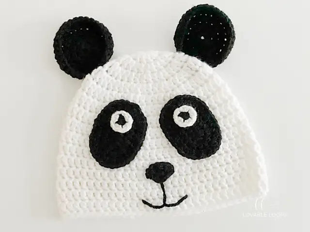 Panda Bear Hat Free Crochet Pattern- Crochet Hat All Sizes