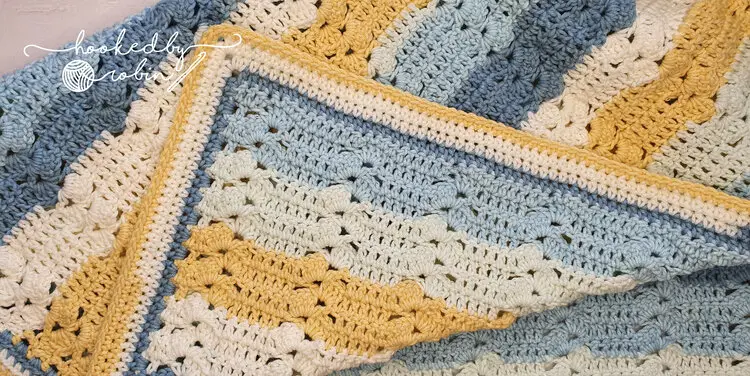 Easy Shell Stitch Crochet Baby Blanket- One Row Repeat Crochet Patterns