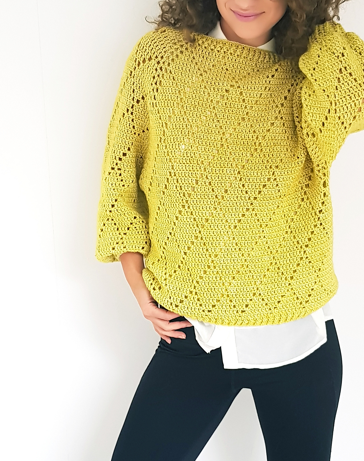 Crochet Pullover Pattern- So Easy , Soon You'll Know It Off By Heart