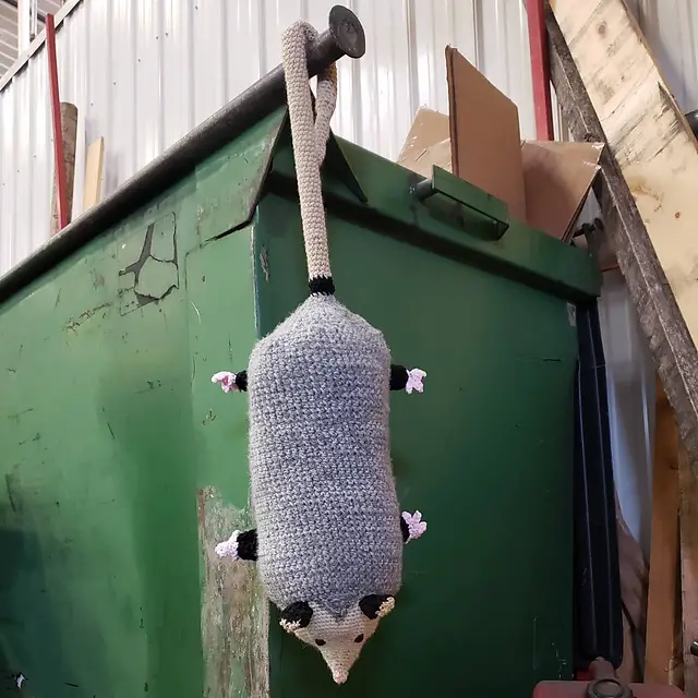 Opossum Crochet Bag Holder Pattern