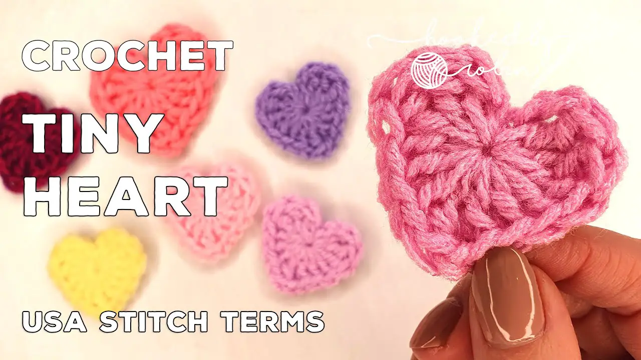 The Easiest Crochet Heart Pattern Ever- How To Crochet A Heart In Just 2 Minutes