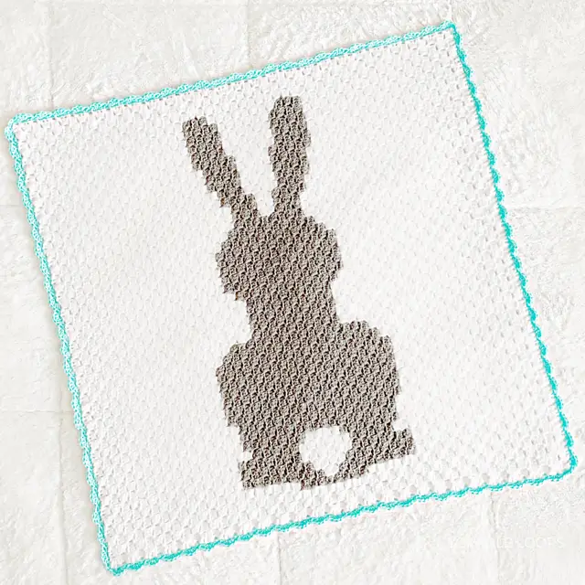 C2C Bunny Blanket Crochet Pattern- Easter Crochet Patterns