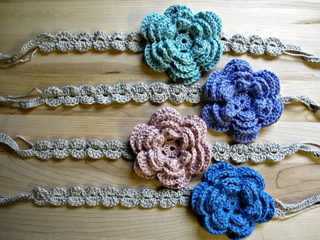 Crochet Flower Headband Free Pattern