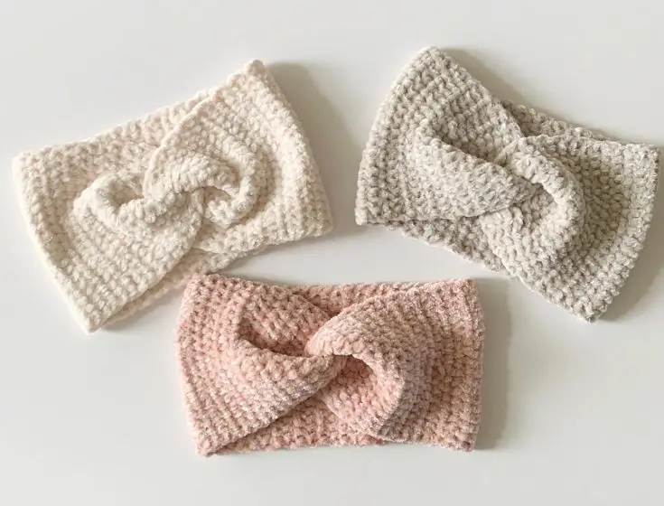 Easy Velvet Twist Headband- Cutest Crochet Baby Headbands Free Patterns