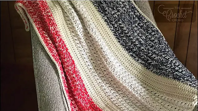 Patriotic Crochet Lap Blanket Pattern