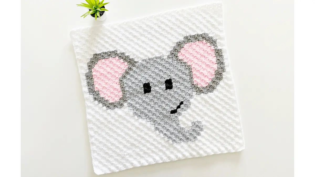 C2C Elephant Square- C2C Crochet Animal Patterns