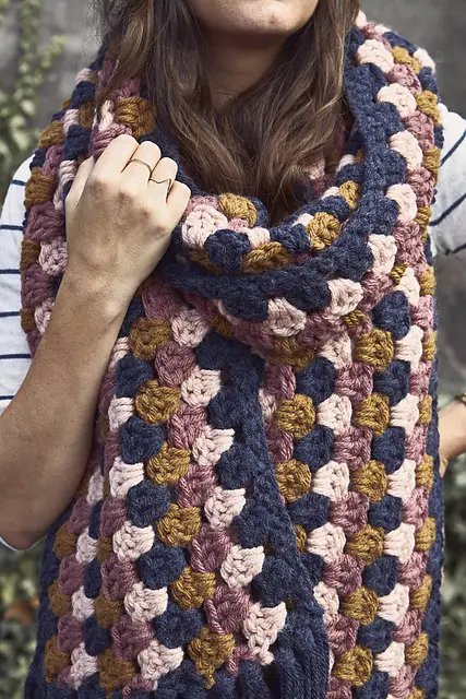 Color Pop Super Scarf- Easy Crochet Scarf Patterns