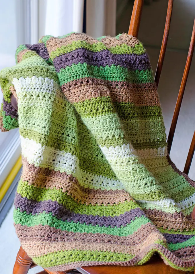 Modern Crochet Blanket Pattern- Scrap Yarn Crochet Patterns