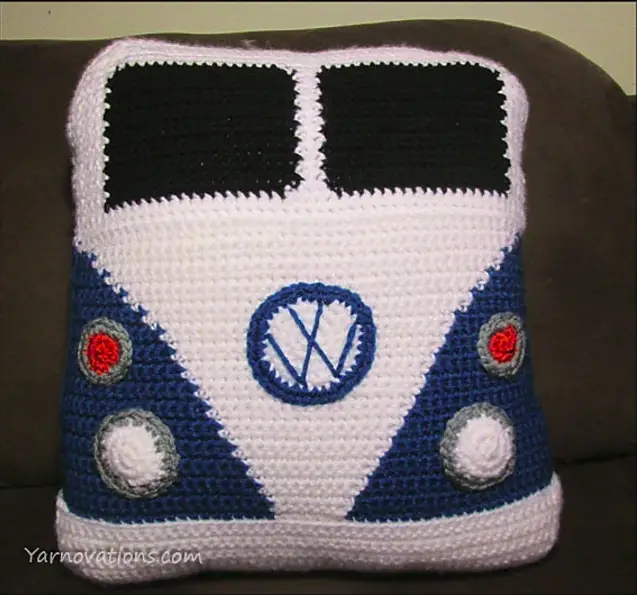 Brilliant VW Crochet Pillow Pattern- Easy Crochet Pillow Patterns