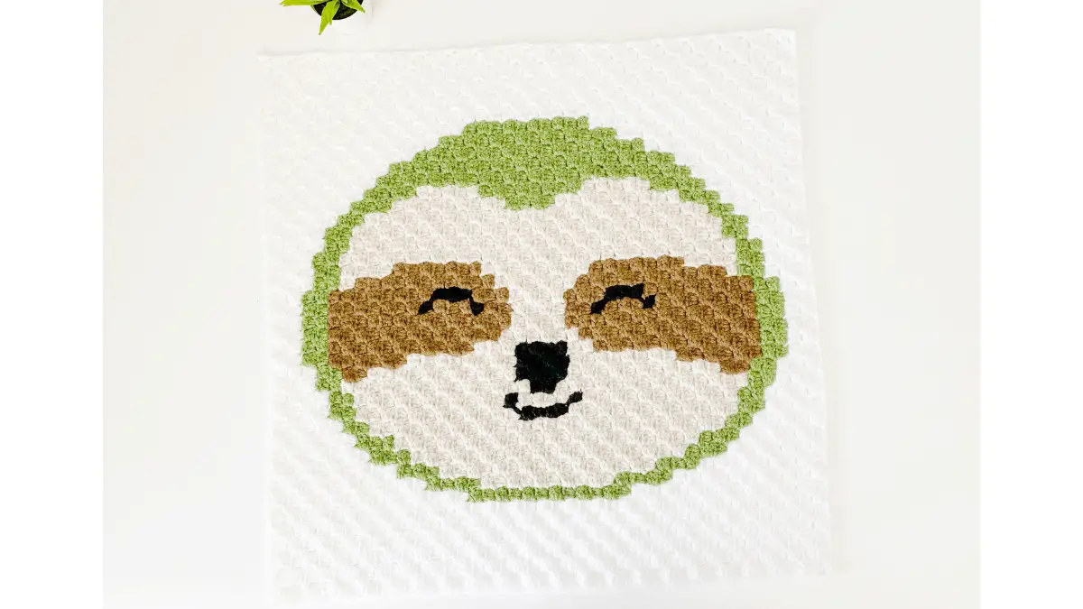 C2C Sloth Square- C2C Crochet Animal Patterns
