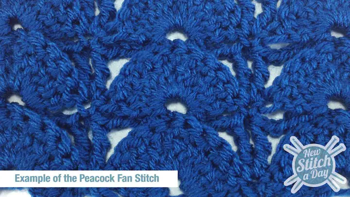 Peacock Fan Crochet Stitch