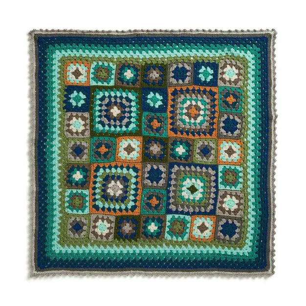 Granny Square Blanket Free Pattern For Beginners - Scrap Yarn Crochet Projects