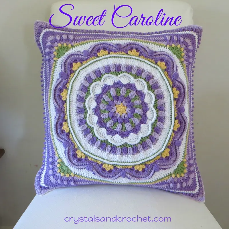 This Beautiful Granny Square Pillow Free Pattern Is Designed As A Stash Buster - Floral Dimension Afghan Square