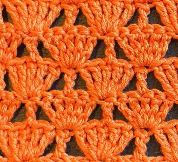 Treble Fan Crochet Stitch Free Pattern
