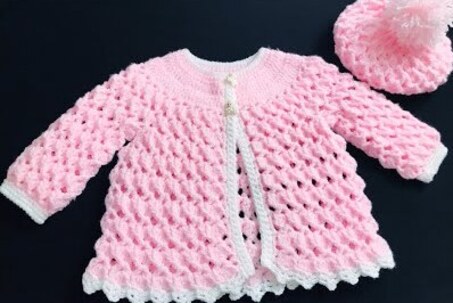 One Hour Baby Sweater Crochet Pattern