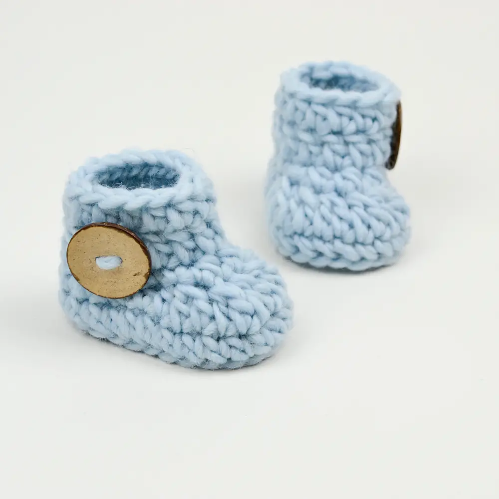 15 Minutes Or Less Crochet Baby Booties Pattern