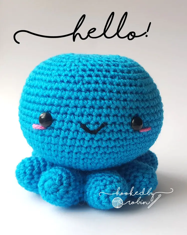 Cutest Amigurumi Kawaii Octopus Crochet Free Pattern- No sewing required