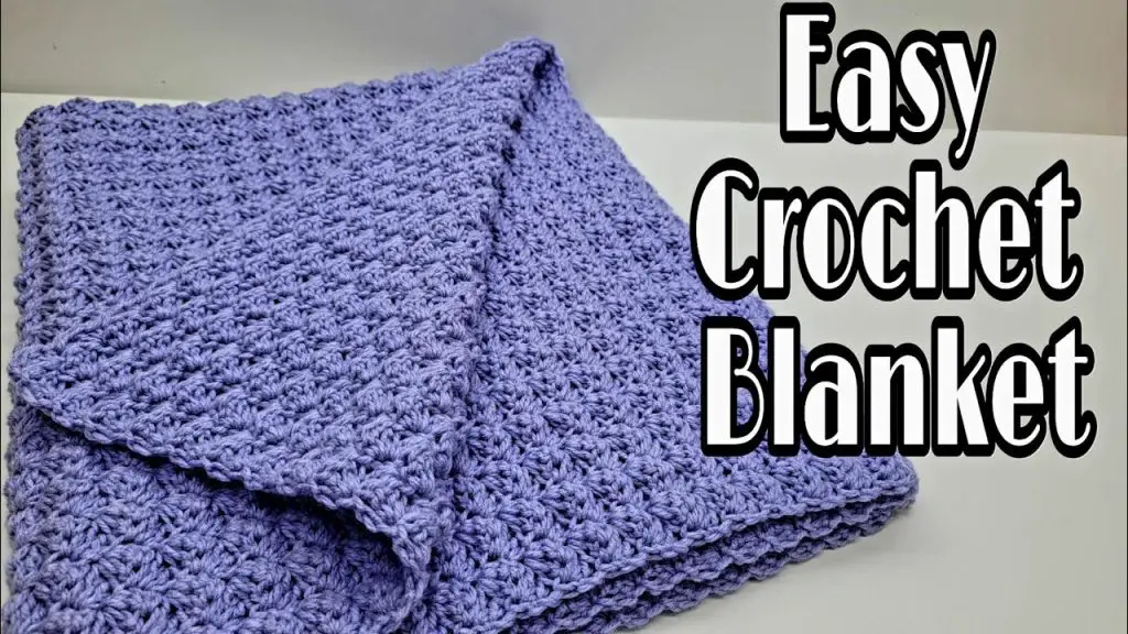 Crochet Blanket Tutorial- Fast And Easy One Row Repeat Crochet Blanket For Beginners