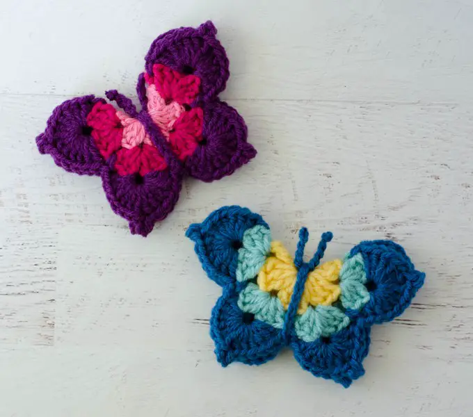 10 Minute Crochet Butterfly Free Pattern