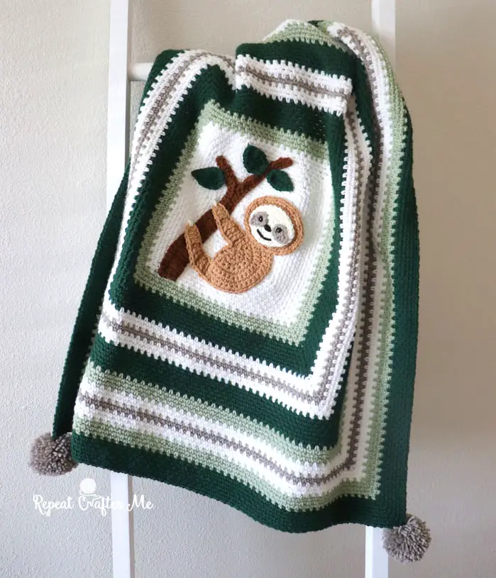Sloth Blanket Crochet Free Pattern
