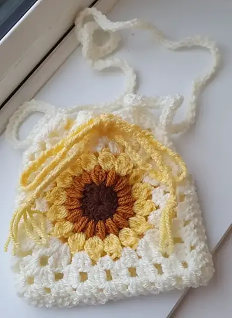 Sunflower Drawstring Bag
