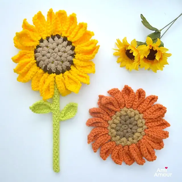 Crochet Sunflower – Amigurumi Flower Wand