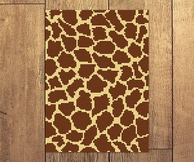 C2C Giraffe Print Afghan Pattern