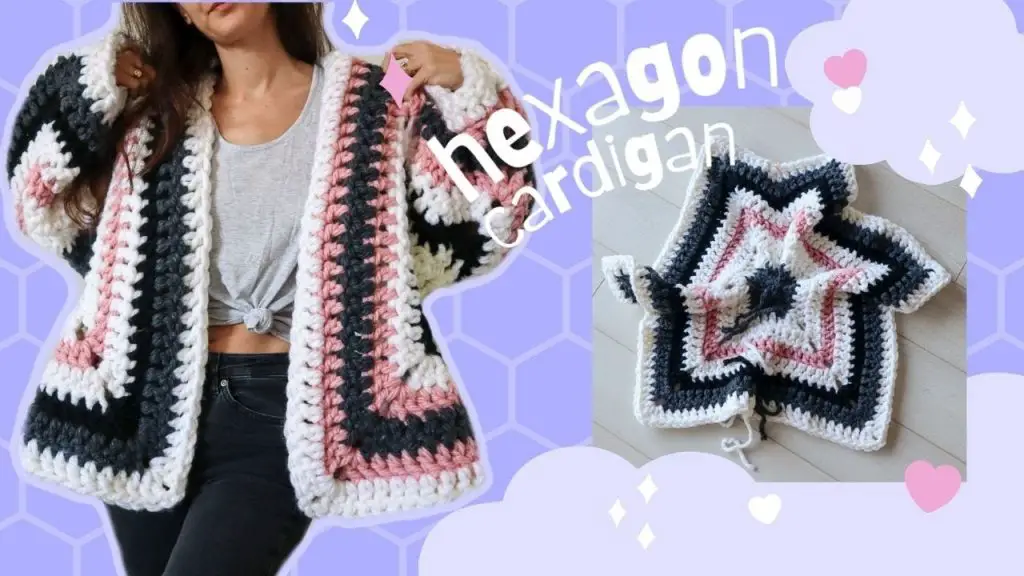 CRAZY Fast Crochet Hexagon Cardigan Pattern With Minimal Seaming