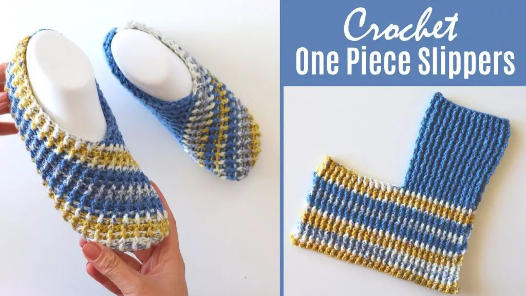 One-Piece Slippers: Quick and Easy Pattern Made from a Rectangle
